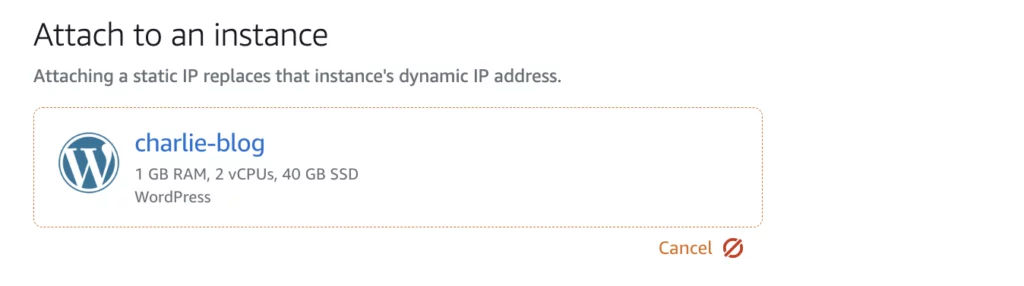 message to replace dynamic ip to static ip